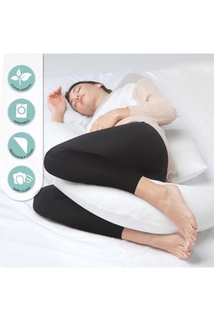 MOON  Organic Multi-Position pillow- White, organic fabric Pregnancy Pillow