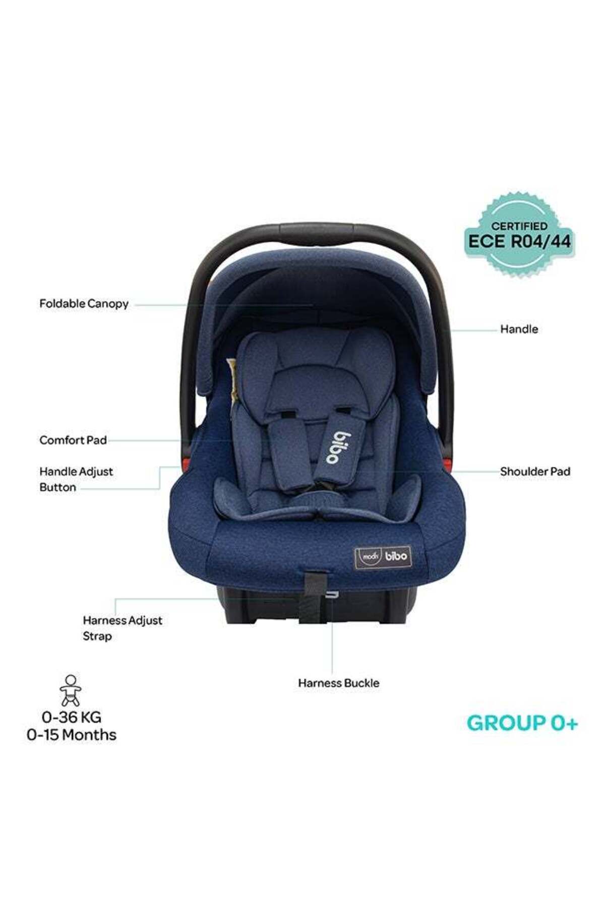 MOON Bibo Baby Carrier/Car Seat -  Blue