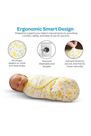 Moon Organic Swaddle Lightweight and Breathable Pack of 1- Lemon