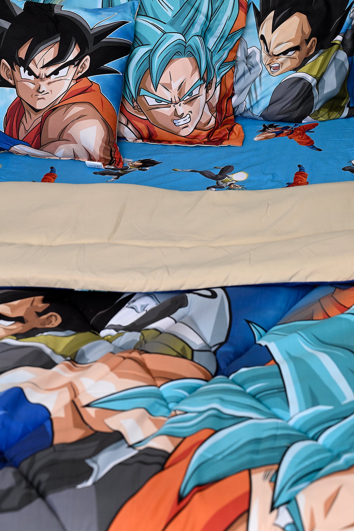 Dragon Ball 5-In-1 Comforter Set, Brushed Microfiber With Polyester Shell – Blue –