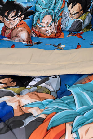 Dragon Ball 5-In-1 Comforter Set, Brushed Microfiber With Polyester Shell – Blue –