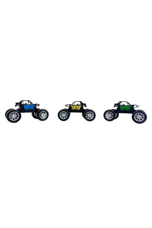 2CH Remote Control Off-Road Car for Kids, Mini RC Monster Truck with Easy Dual-Channel Controller, Durable Shockproof Racing Toy Car, Indoor Outdoor Play Vehicle, Assorted Colors