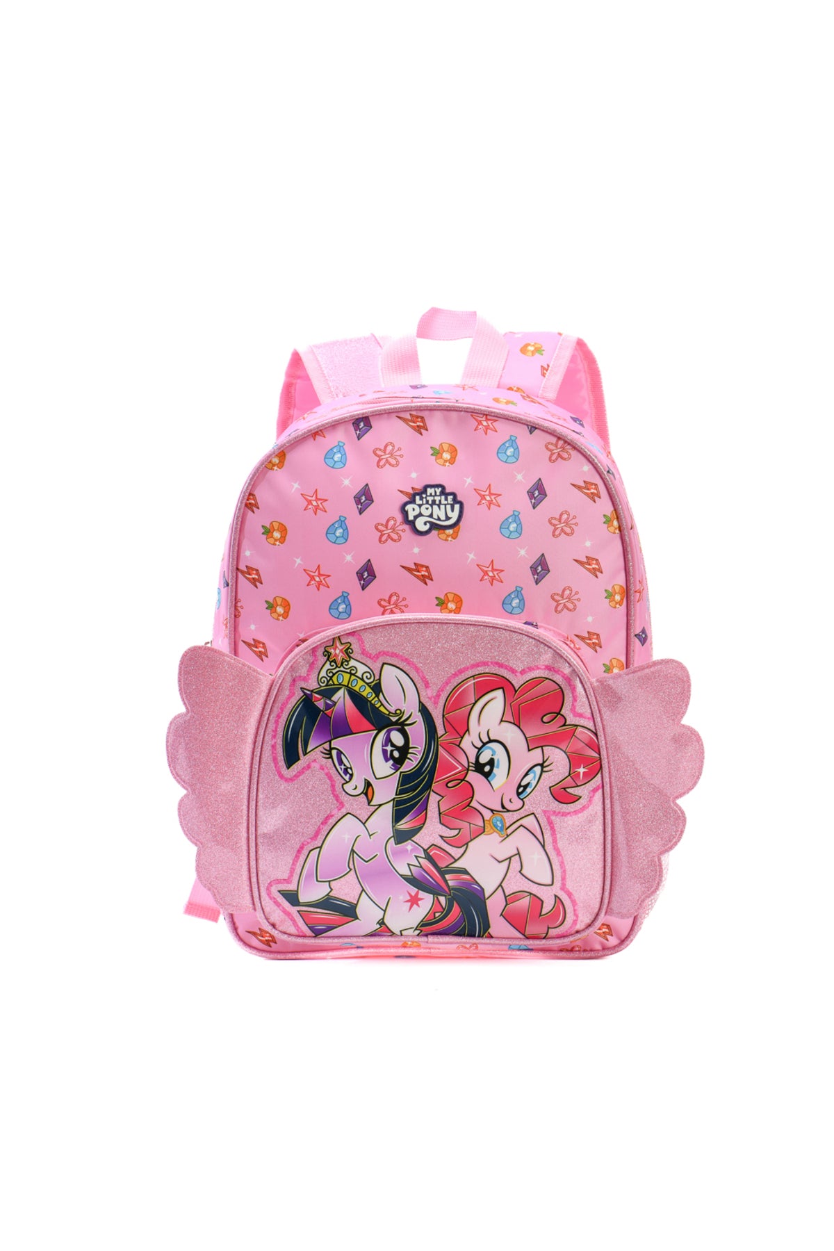 My Little Pony Kids Backpack for Girls – Pink School Bag with 2 Zipper Compartments, Durable Polyester Nursery School Bag for Children over 3 Years