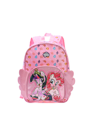 My Little Pony Kids Backpack for Girls – Pink School Bag with 2 Zipper Compartments, Durable Polyester Nursery School Bag for Children over 3 Years