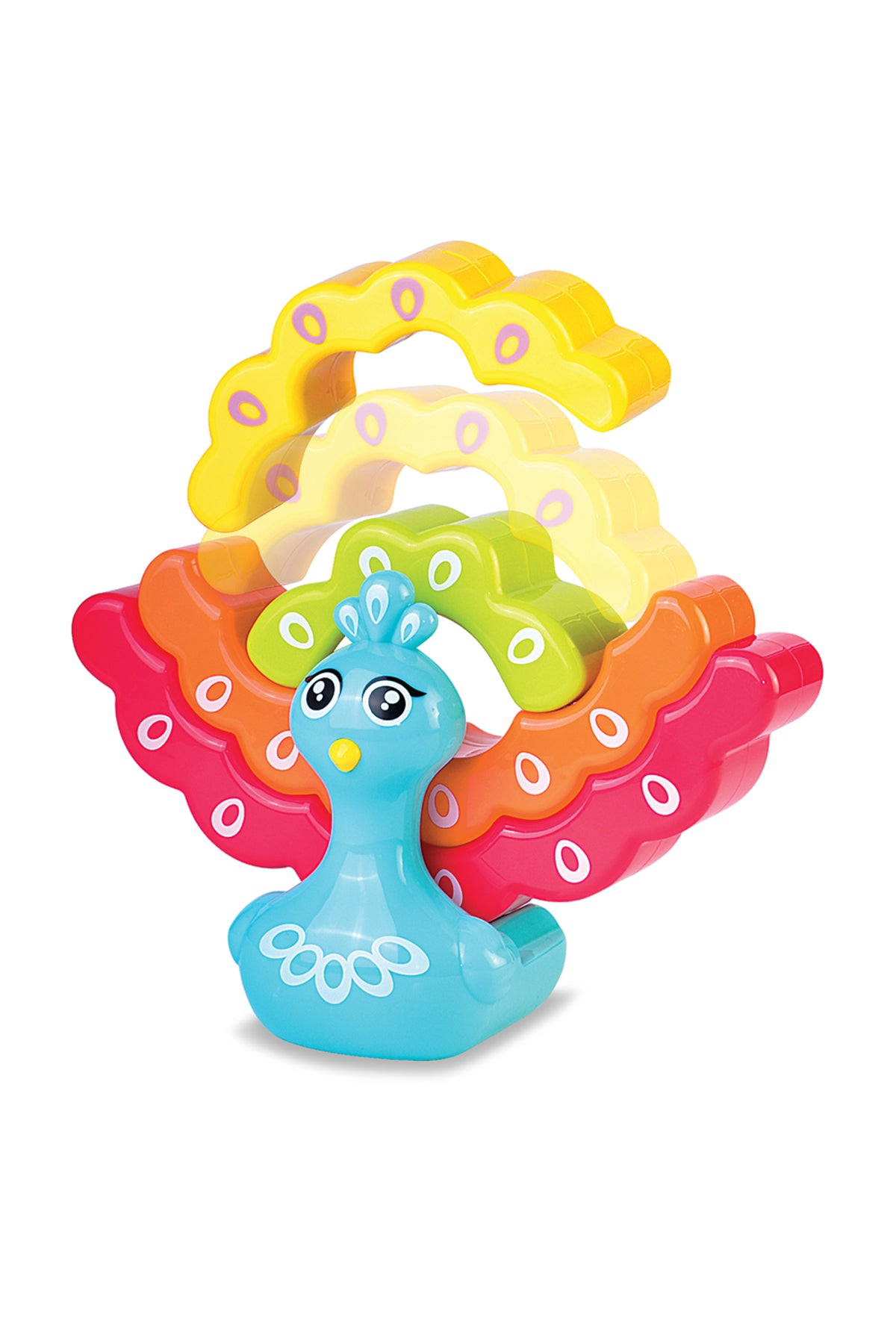 Little Learners Rainbow Peacock Stacker - Educational Toy for Toddlers