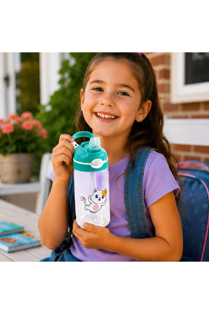 Cocobee Green Tritan Leakproof Water Bottle – Bpa-Free, 480Ml, Push Button Lid, Age 3+-Green