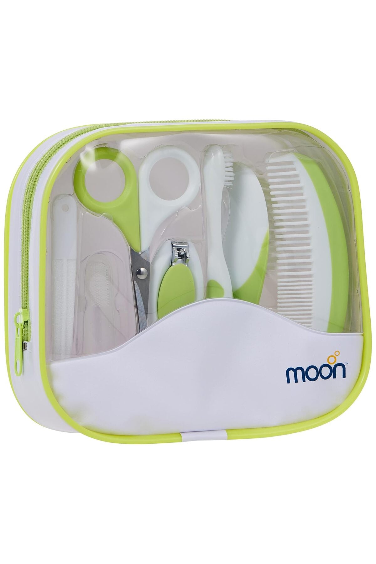 MOON Fingertip Baby Silicone toothbrush with soft Bristles for Infants, white