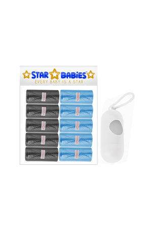 Star Babies - Combo Pack Of 2- Scented Bag Pack Of 10 (150 Bags)- Blue And Black