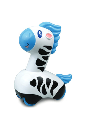 Little Learners Press & Go Animals - Zooming Action, Rubberized Wheels, Works on Hard Floor & Carpet, 12M+