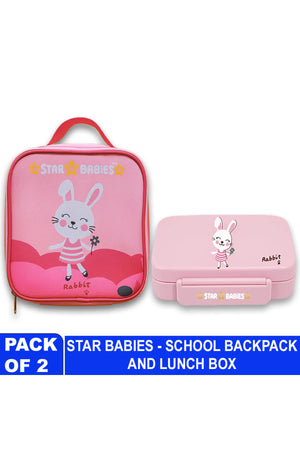 Star Babies - 5C - Pink Rabbit Bento Lunchbox - Insulated Lunch Bag