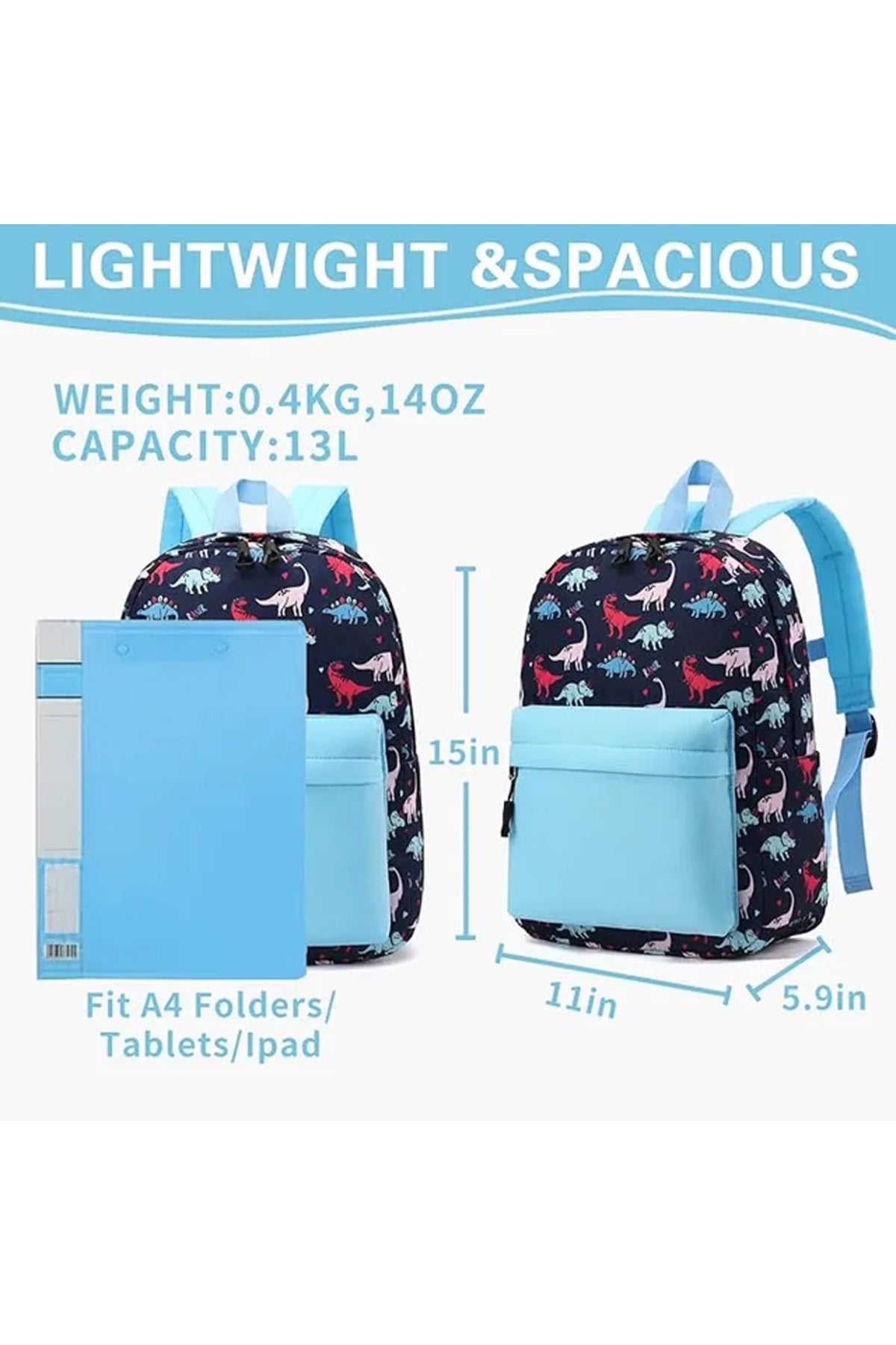 Star Babies - Lightweight School Backpack - Blue