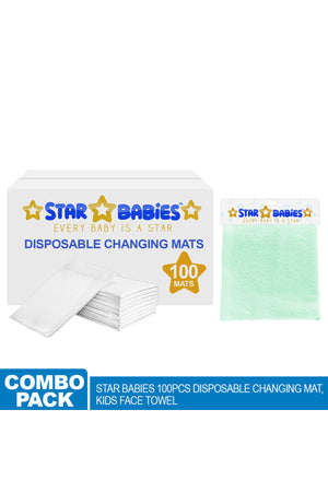 Star Babies - Changing Mats 100pcs + Kids Towel Assorted