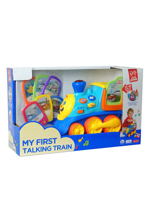 My First Talking Train Toy - Interactive Learning Cards, Quiz Mode, Music Play, Bilingual English/Spanish & English/French, 24m+