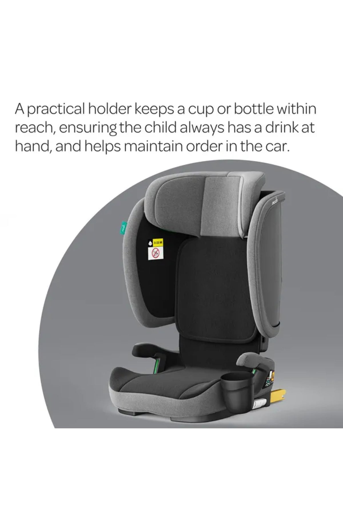 MOON Folda Go  ECE R129  i-Size Foldable Car Seat with ISOFIX-Grey