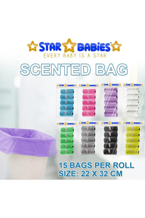Star Babies Pack Of 5 Scented Bag Lavender, White Dispenser, Pack Of 1