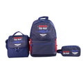 MOON Licensed Top Gun 3-in-1 Kids School Backpack Set    - (17-Inch) Premium Kids School Bag with Lunch Bag & Pencil Case-Blue