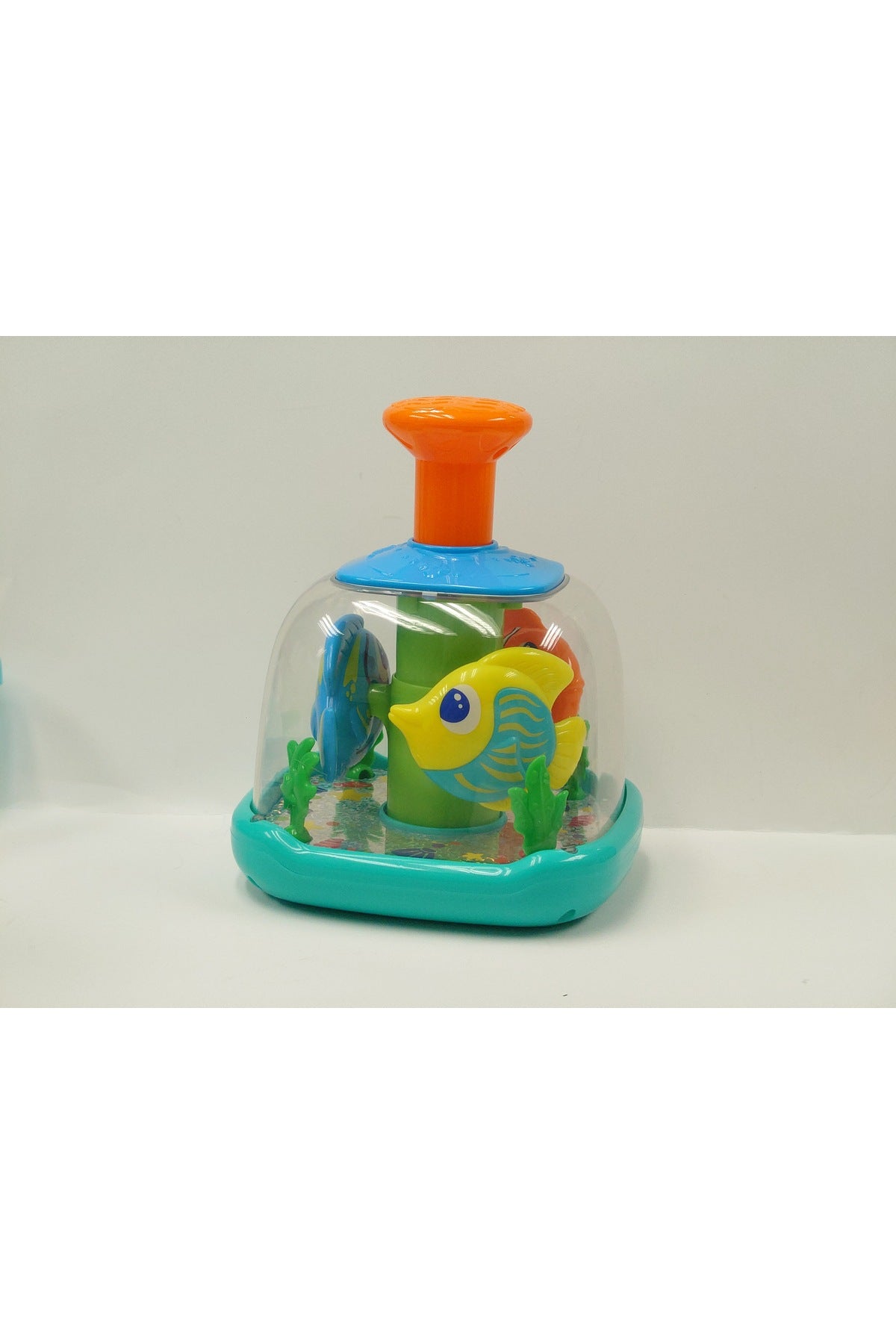 Little Learners Aquarium Push 'N Spin - Interactive Spinning Fish Toy