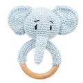 MOON Handcrafted Crochet Ring Rattle Toy-Elephant