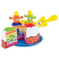 Little Learners Match N Stack Birthday Cake Toy for Toddlers Colorful Pretend Play Cake with Stackable Pieces and Shape Matching Early Learning Set