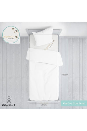 MOON  organic Toddler Crib & bed mattress - Size 133x10x70 cm