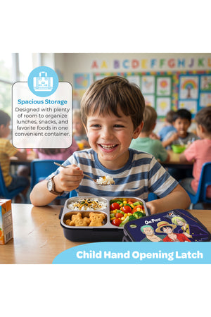 MOON Kids Lunch Box | PP + Stainless Steel Insulated Tiffin Box | Leak-Proof, BPA-Free, Durable School Lunch Box for Boys & Girls | Easy Open Clips | Food Safe Eco-Friendly Kids Meal Box