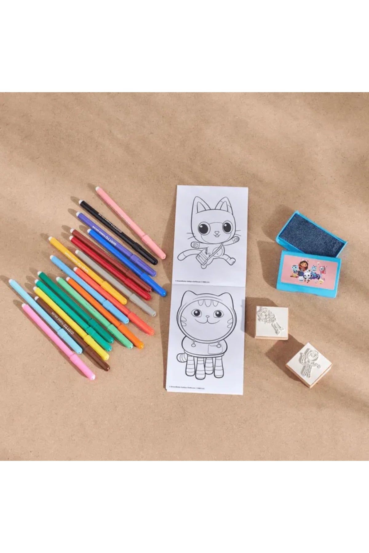 Peppa Pig 36 Felt Tip Pen & Stamp Set with Ink Pad & Coloring Book – Kids Drawing & Coloring Kit – Creative Arts & Crafts Supplies for Children