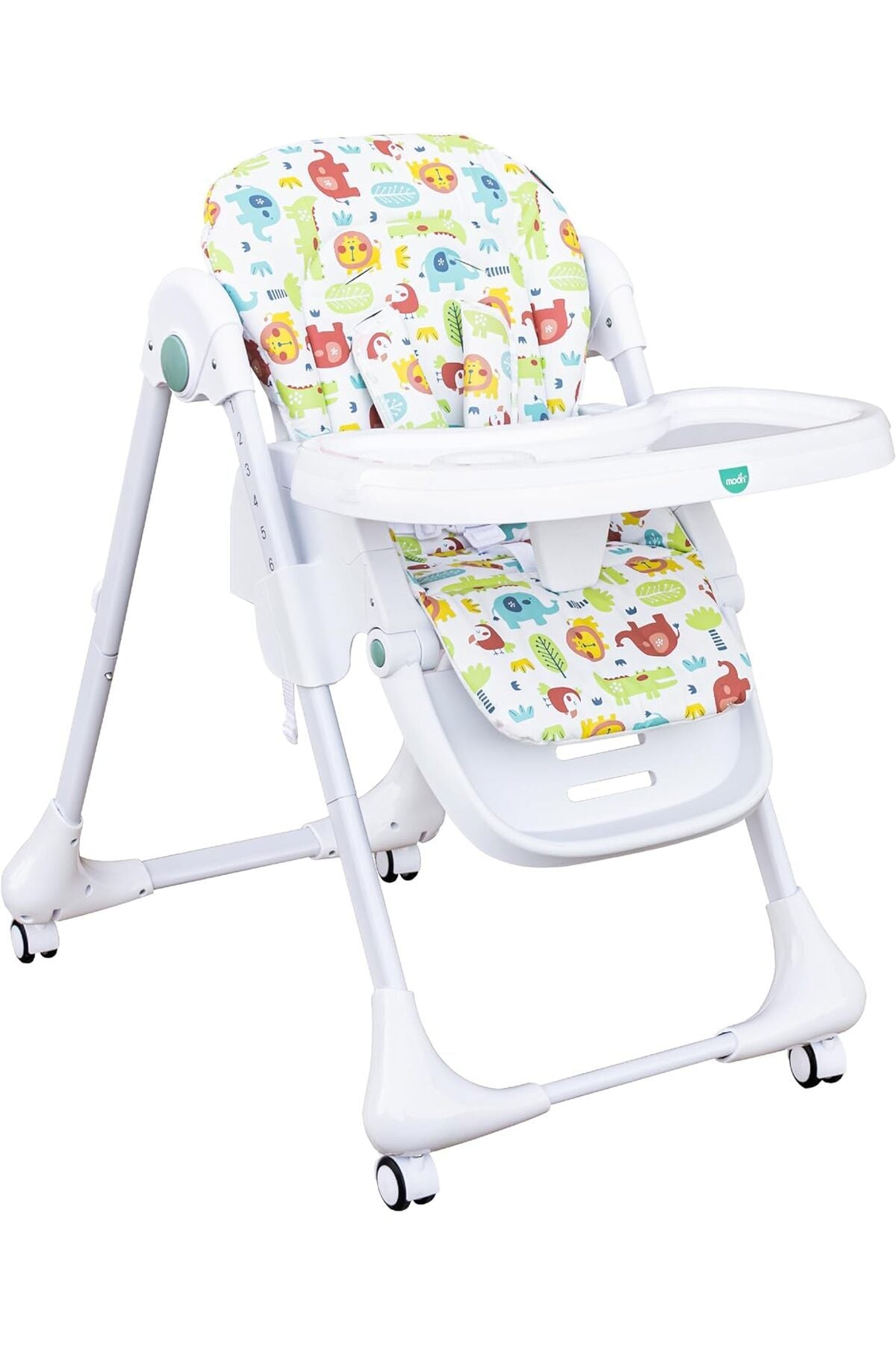 MOON  Apex Baby Highchair With 7 adjustable heights and Reclining Feature-Beige