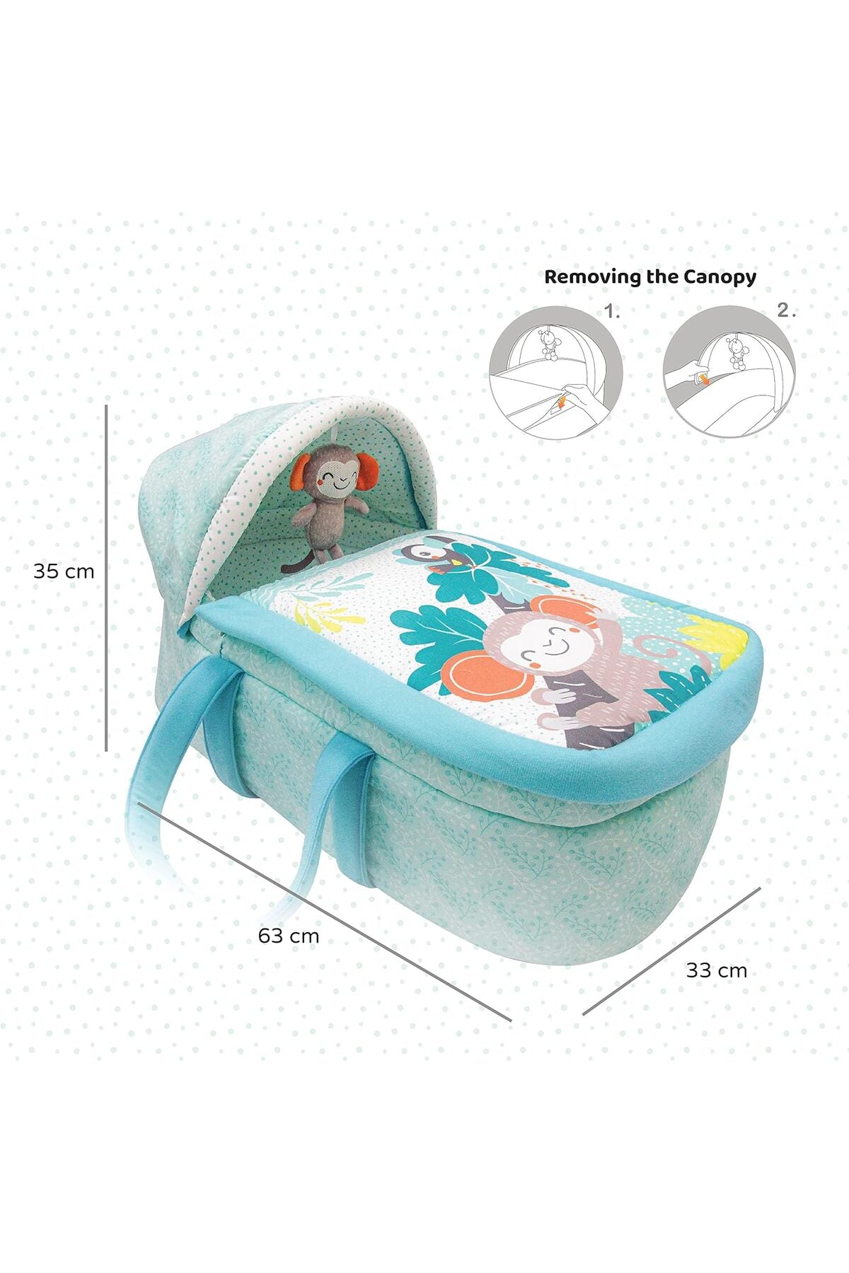 MOON Jungle Friends Moses basket