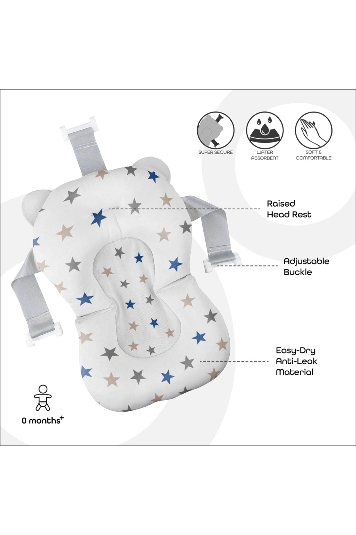 MOON Anti-Slip Baby Bath Pad - Star