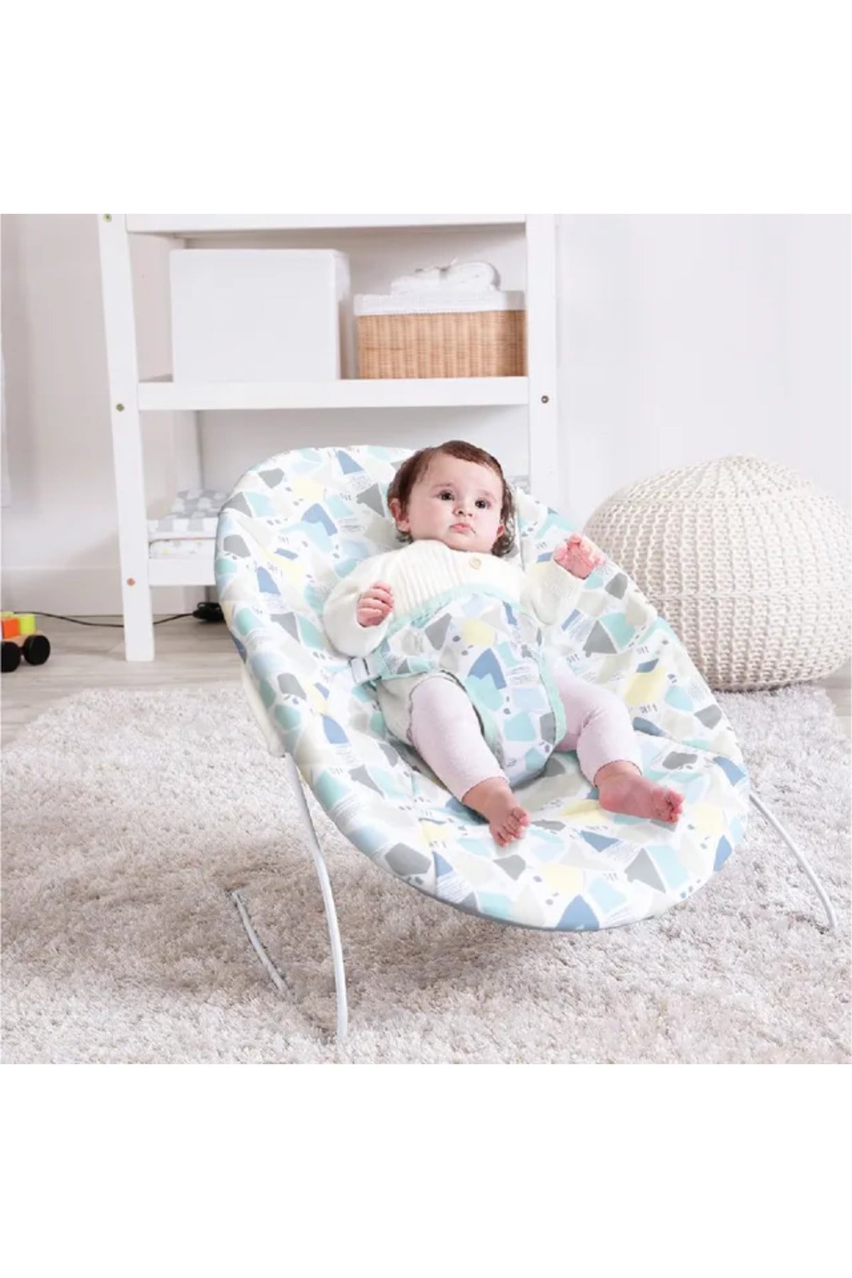 MOON Hop and Lean Bouncer Balance Support Baby Carrier & Crib – 0m+ Infants Baby Swing-Grey