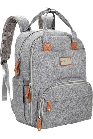 MOON NUTRA Diaper Backpack - Grey Melange
