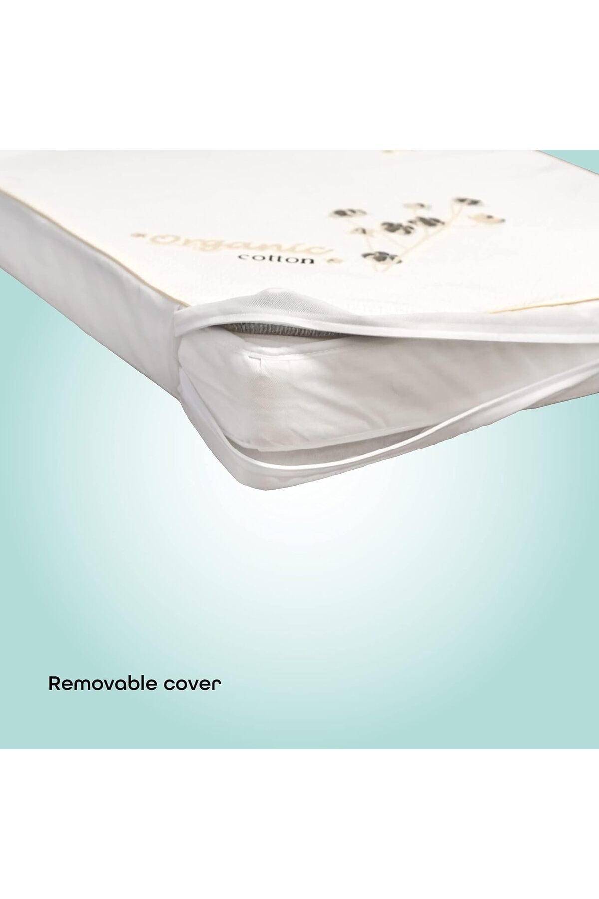 MOON  organic Toddler Crib & bed mattress - Size 133x10x70 cm