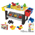 Kikibebe 300-Piece Building Block Table – Combines Building Blocks, Study Desk & Play Surface – Multicolor