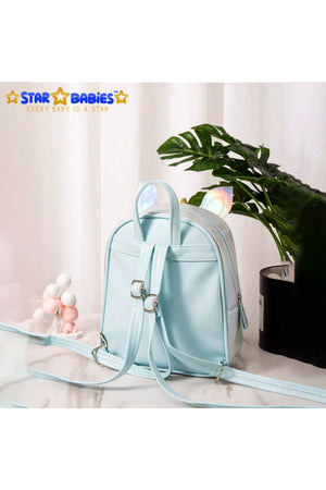 Star Babies - Unicorn School Backpack - Silver & Blue