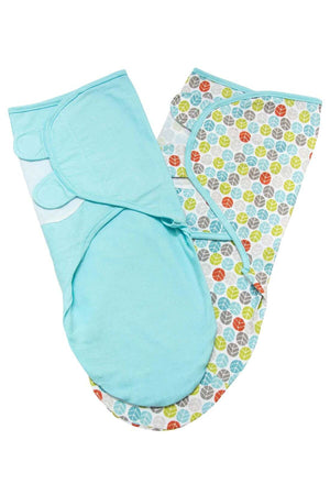 MOON Organic Swaddler pack of 2- Blue