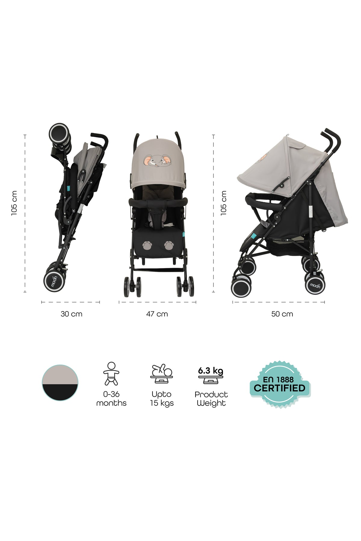 MOON Safari - Stroller Character - Elephant