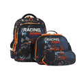MOON  3 in 1 Kids Backpack  Set   - (16-Inch) Premium Kids School Bag with Lunch Bag & Pencil Case-Racing Car