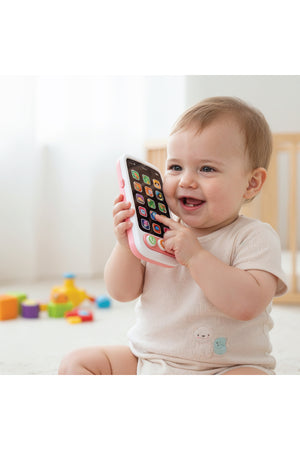 MOON A-Fone Educational and Musical Toy Electronic Touch Screen Mobile Phone Toys for Kids- 6m+-Pink