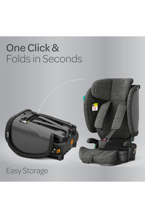MOON Folda Plus ECE R129 i-Size Foldable  Car Seat -Dark Grey