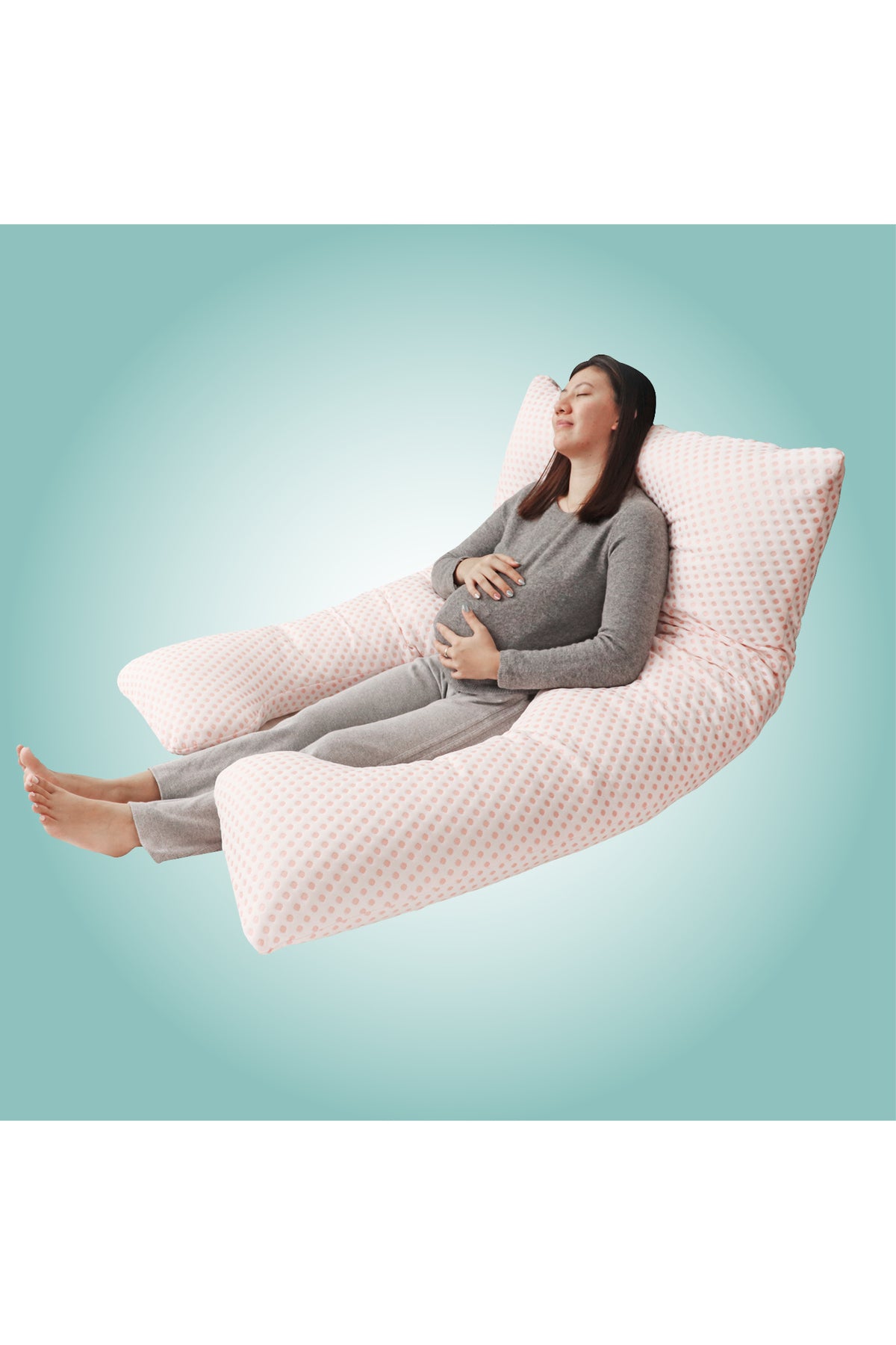 MOON  Full Body Pregnancy Pillow U-Shaped -pink