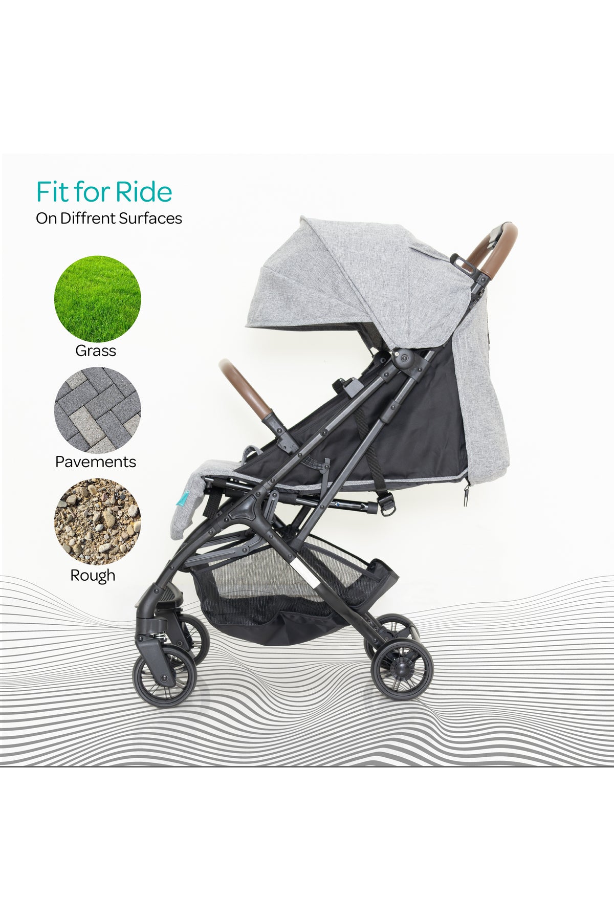 MOON Ritzi-Lite Baby Cabin Stroller -Grey