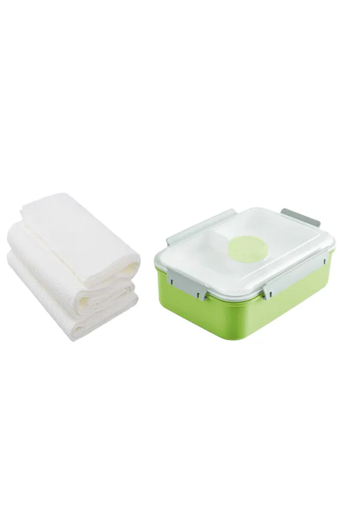Star Babies - Lunch Box with Disposable Towel 3pcs - Green
