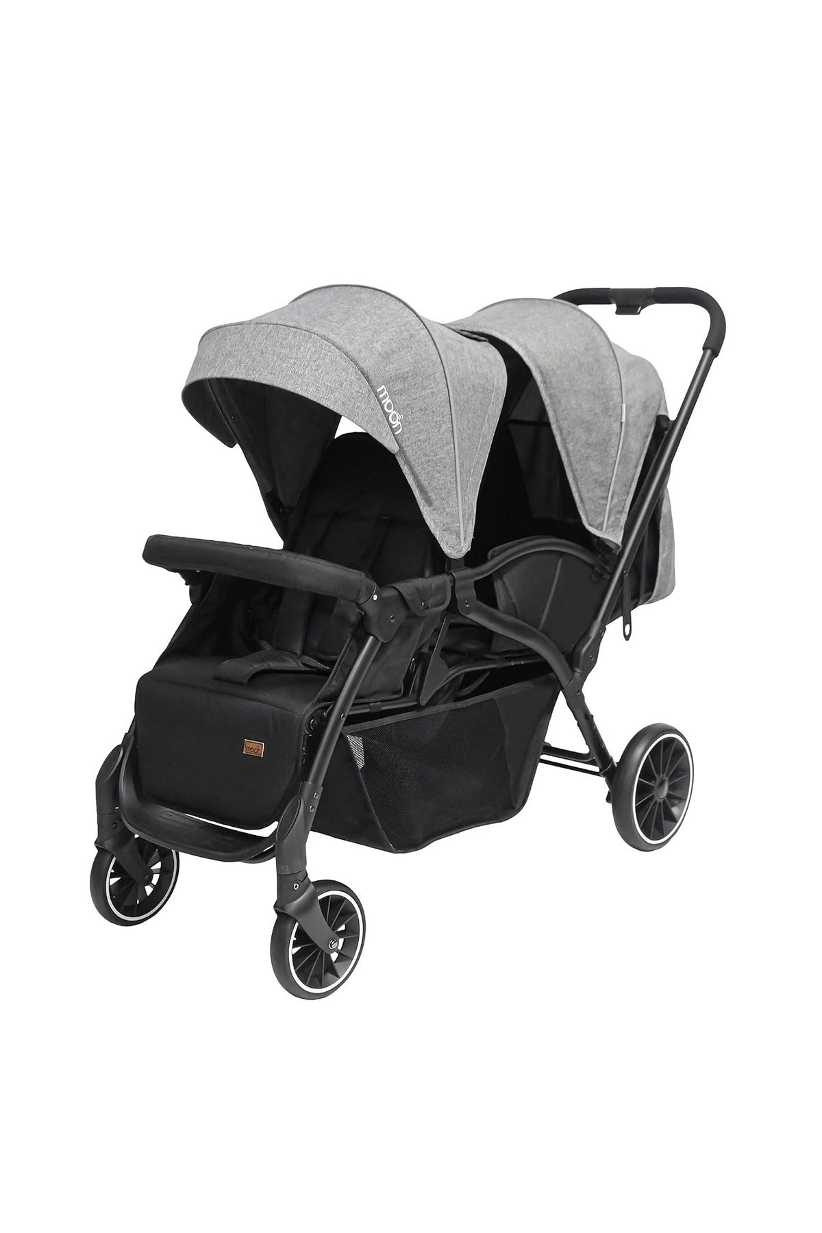MOON Dois - Twin Stroller - Grey, Twin Baby Stroller Pram
