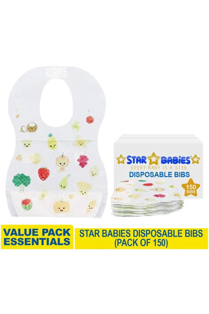 Star Babies Disposable Bibs - 150 Pieces