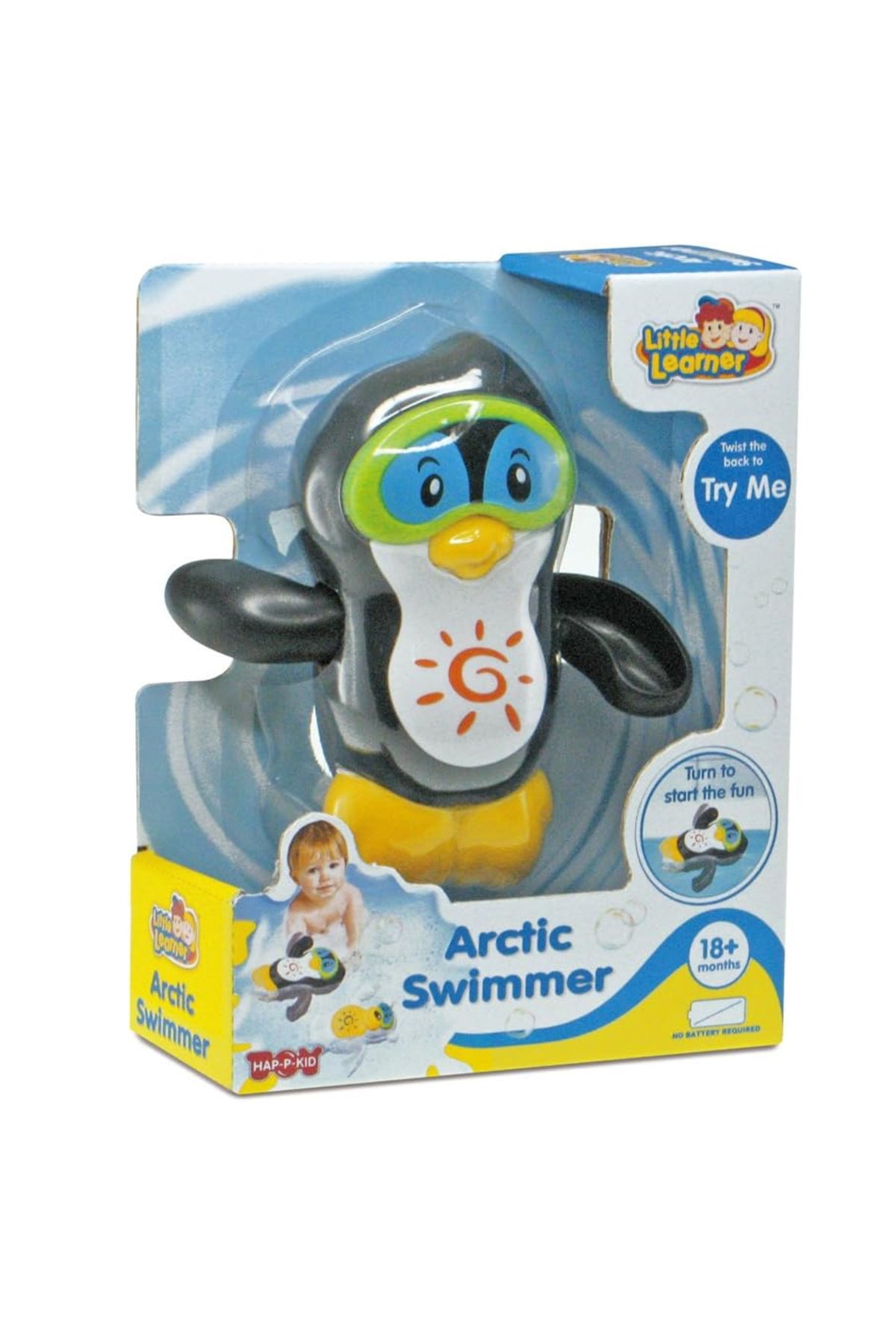 Little Learners Arctic Swimmer - Wind-Up Bath Toy, Swims in Water, Assorted 12M+