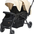 MOON Dois - Twin Stroller - Beige, Twin Baby Stroller Pram