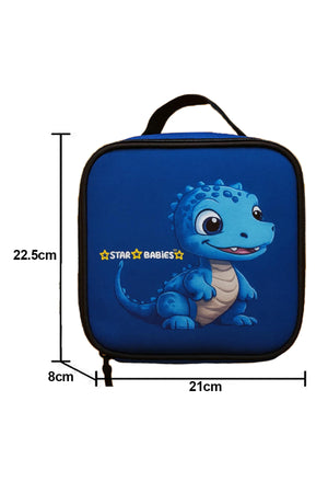Star Babies - Star Babies Dino Themed Bento Lunch Box with 4 Compartments, BPA Free, Leak-Proof with insulated Lunch Bag