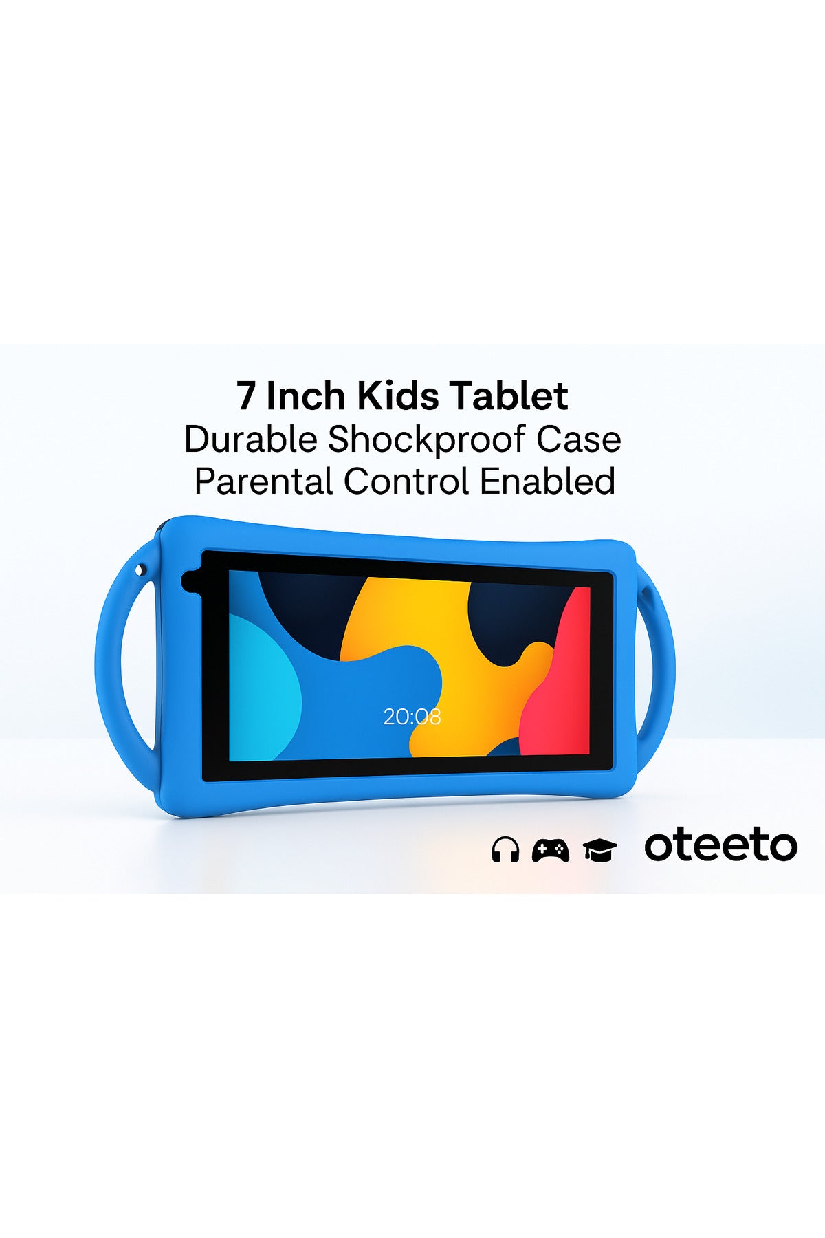 Oteeto K6 Kids 7 inch Tablet With Sim– 6GB RAM/ 128GB Memory – Black + Blue