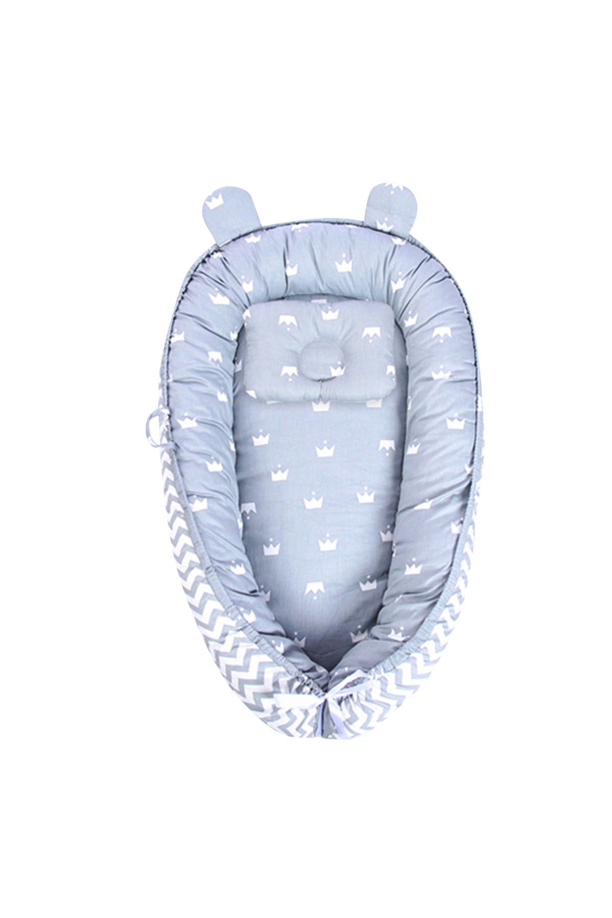 Star Babies - Portable Lounger Sleeping Pod - Grey Stripe