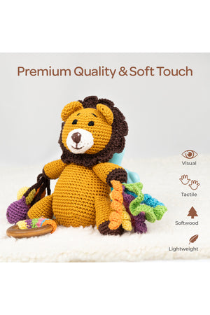 MOON Handcrafted Crochet  Toy with Ring & Clip Hanger-Tiger
